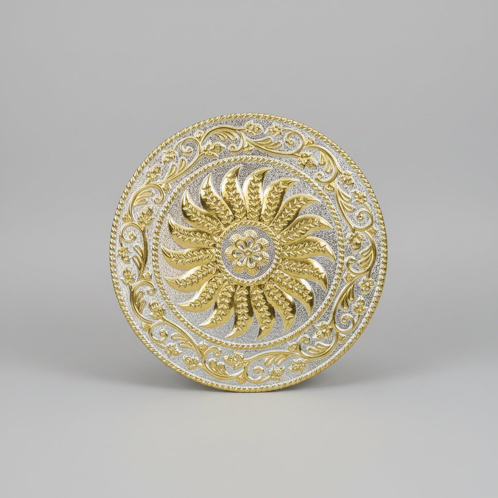 5 Inch Golden Silver Bhamandal for Jain Pratima