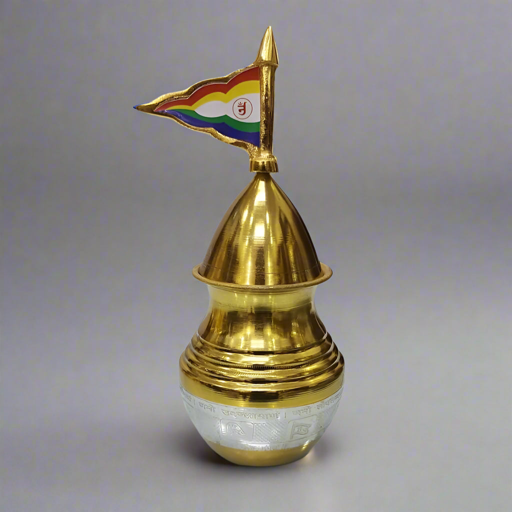 9-inch-pure-brass-mangal-kalash - jinsamadhan