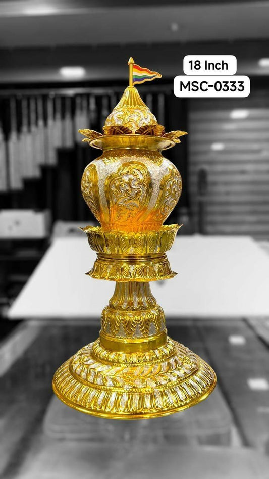 Decorative Mangal Kalash with STAND - jinsamadhan