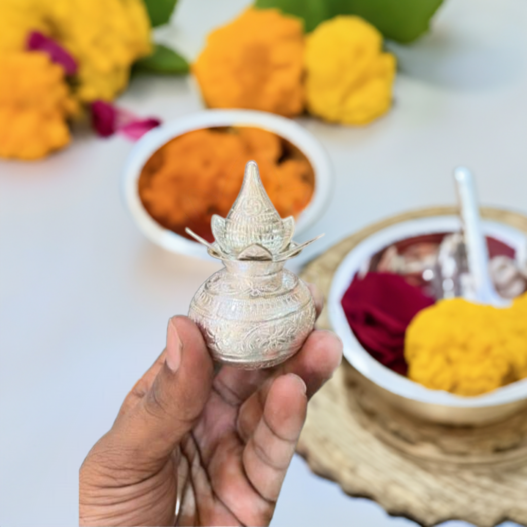 German Silver Mangal Kalash - jinsamadhan