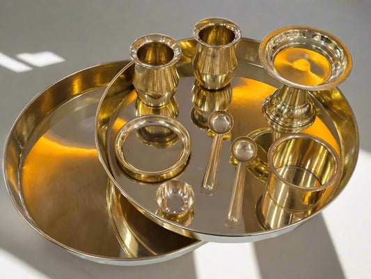 Premium Jain Pooja Thali Set of  for Mandir Pooja Thali - jinsamadhan