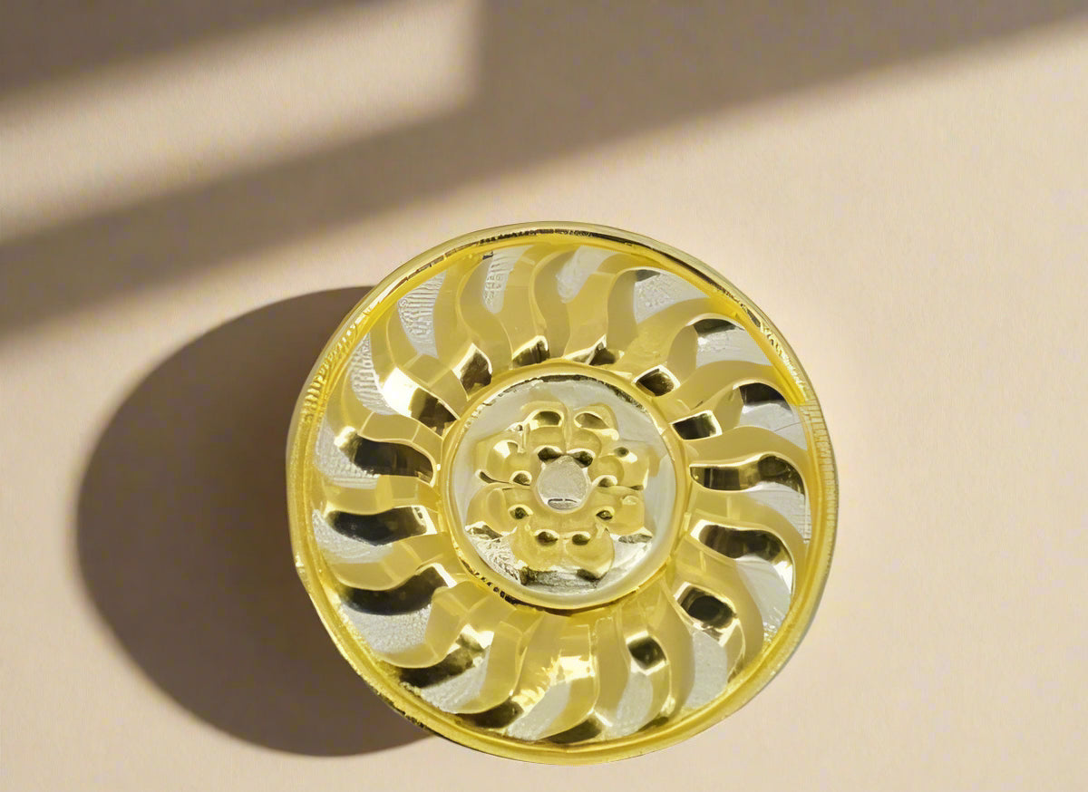 4-Inch Pure Brass (Pital) Bhamandal for Jain Pratima - jinsamadhan