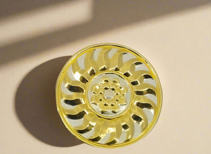 4-Inch Pure Brass (Pital) Bhamandal for Jain Pratima - jinsamadhan