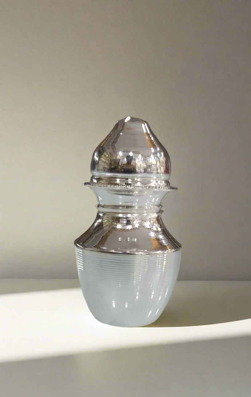 Pure Copper Kalash with High-Quality Silver Polish – Perfect for Jain Abhishek Puja
