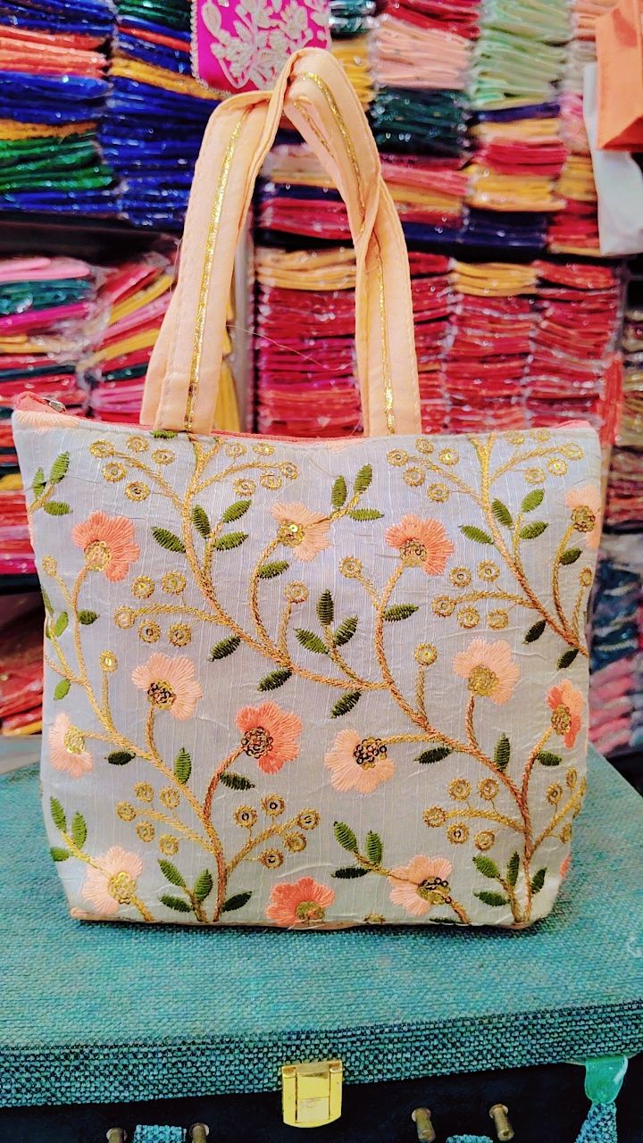 Handmade Embroidered Pooja Bags 5 set  with 2 Zips – Premium Fabric, Ideal for Gifting & Mandir - jinsamadhan