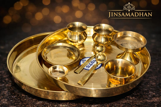 Jain Pooja Thali-10 inch - jinsamadhan