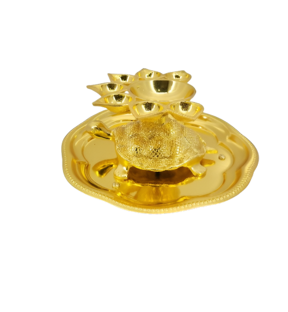 Jain 7 Baati Tortoise Aarti Thali - jinsamadhan
