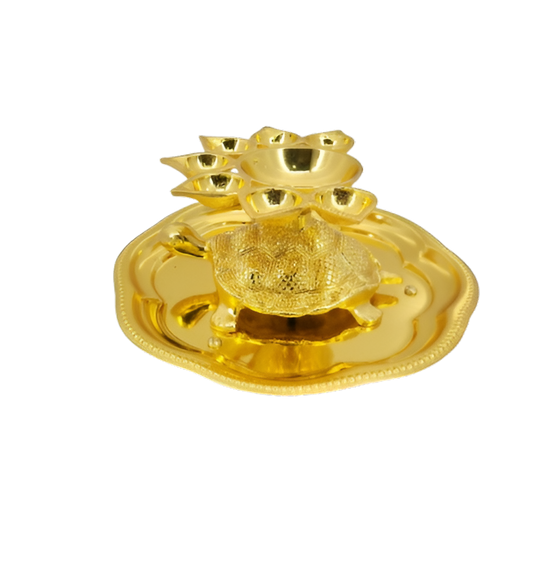 Jain 7 Baati Tortoise Aarti Thali - jinsamadhan