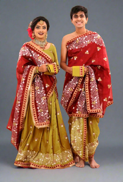 Designer Jain Pooja Joda | Traditional & Elegant Pooja Wear for Men & Women - jinsamadhan
