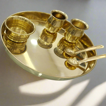 Jain Pooja Thali-10 inch - jinsamadhan