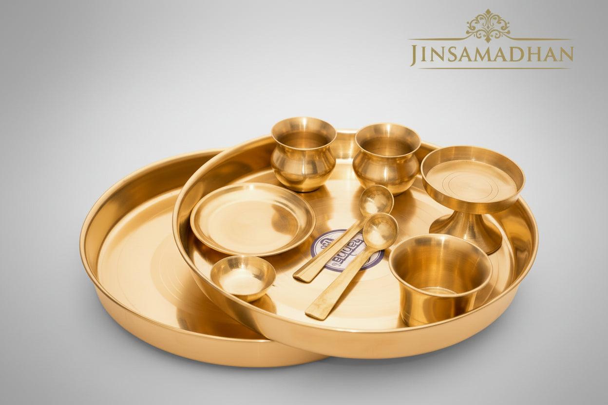 Jain Pooja Thali-10 inch - jinsamadhan