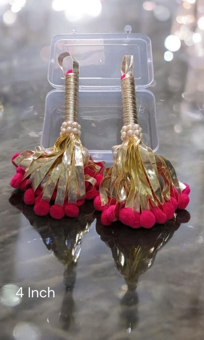 4 Inch Gota Chawar Set – Premium Pooja - jinsamadhan