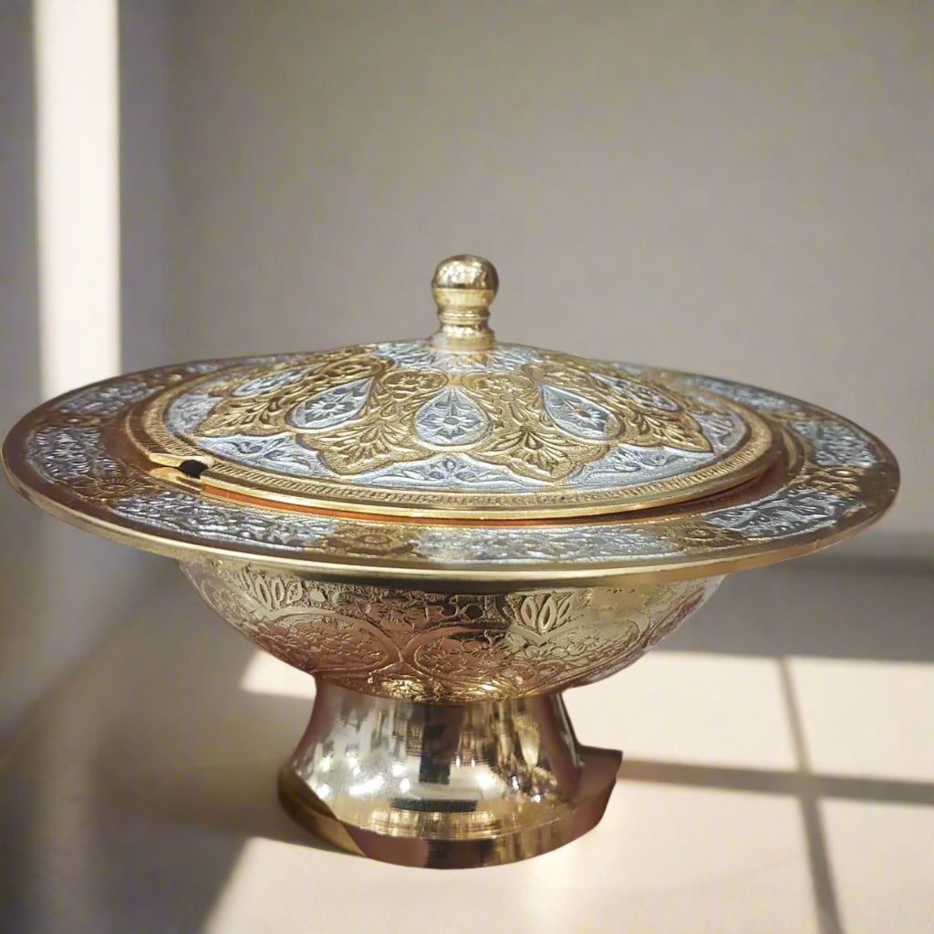 Jain Gandodak Patra (Set of 2) – 6.5 Inches, Pure Brass - jinsamadhan