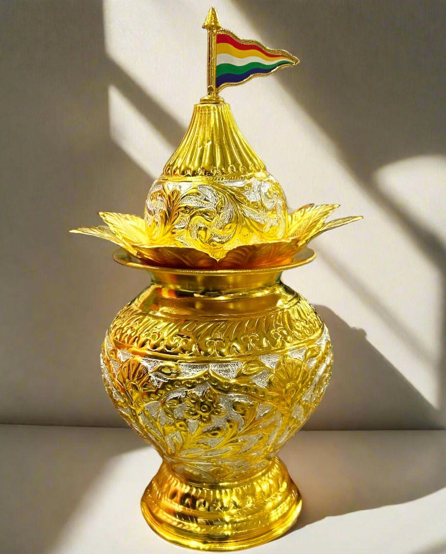 Gold plated Mangal kalash - jinsamadhan